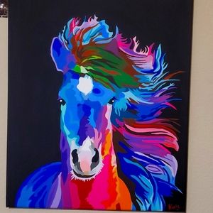 Colorful horse painting